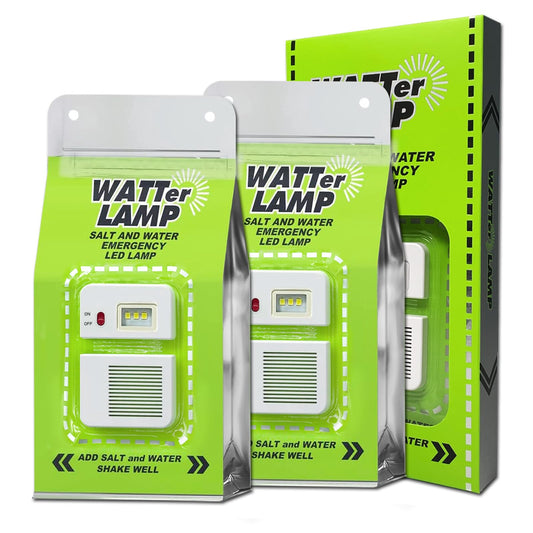 2 Pack Emergency Lamp Salt Water Light, No Battery Required Portable Lantern, Camping Essentials Survival Gear Outdoor Lamp for Power Outages Outdoor Activities Night Fishing Camping Hiking