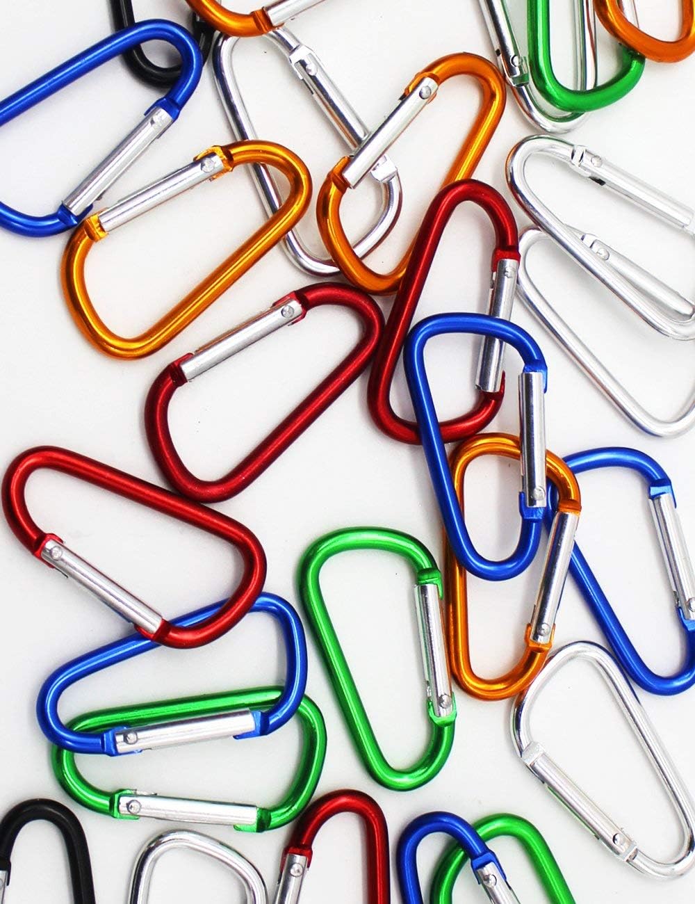 30 pcs Carabiner Clip Keychain Small Caribeaner Clip Keys Chain