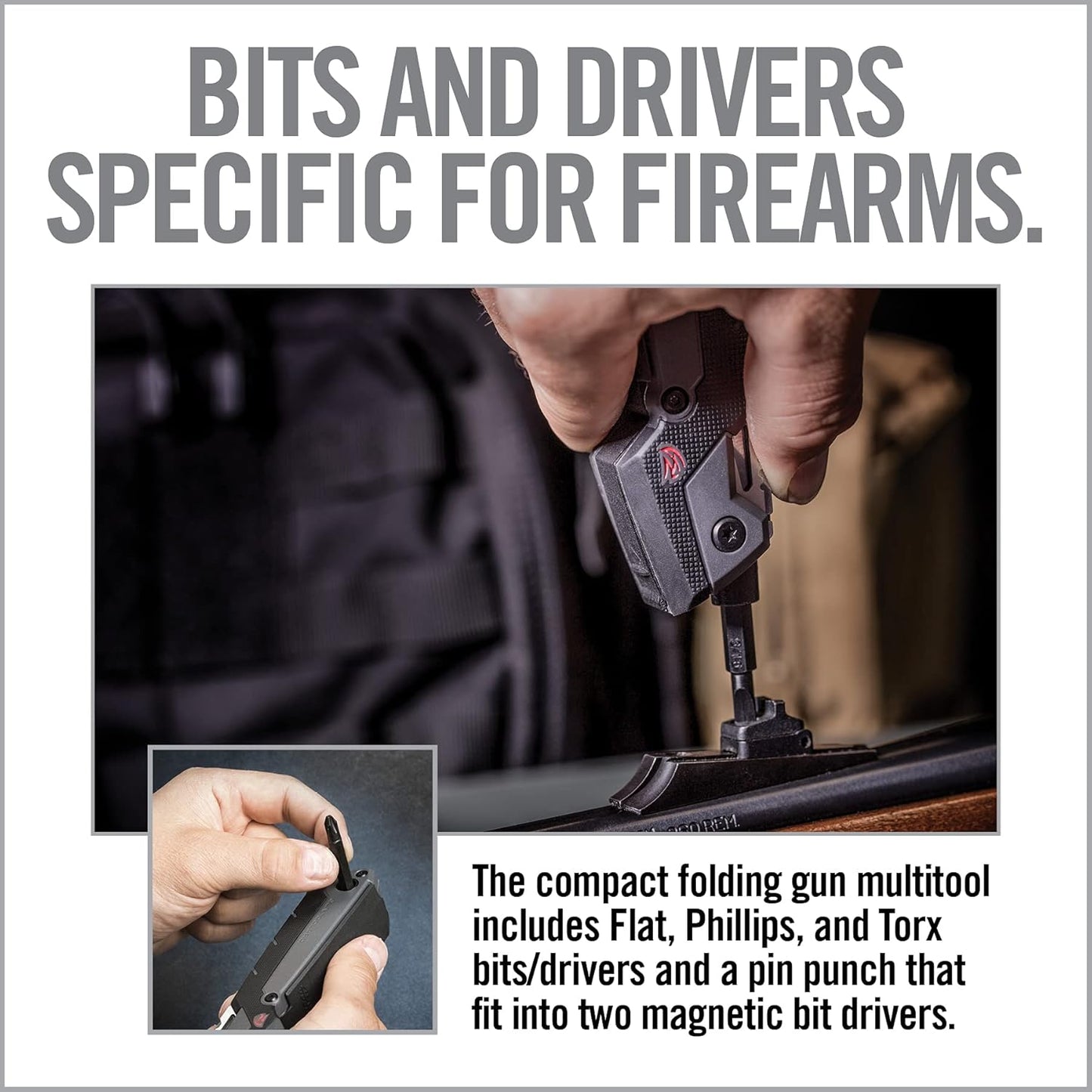 Real Avid Gun Tool Pro, 30-in-1 Gun Multitool for Shotgun & Rifles | Includes Choke Wrench,Bit Driver,Screwdrivers,Allen Set,Turret Tool,Tap Hammer & Files for Gunsmithing