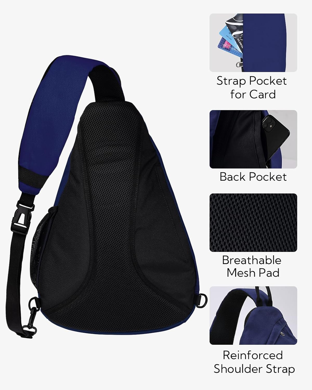 WATERFLY Sling Bag Crossbody Backpack: Over Shoulder Daypack Casual Cross Chest Side Pack
