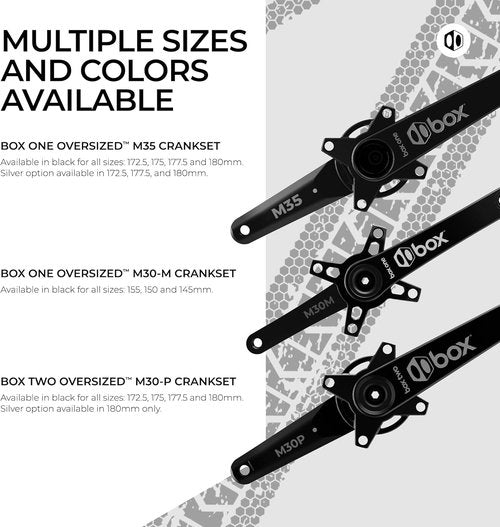 Box BMX Crankset Bike with Bottom Bracket Vector M30-M, M35, M30-P, Hollow/Cold Forged, JIS Square Taper Design Parts 5 Bolt 110 BCD/4 Bolt 104 BCD Chainring Components