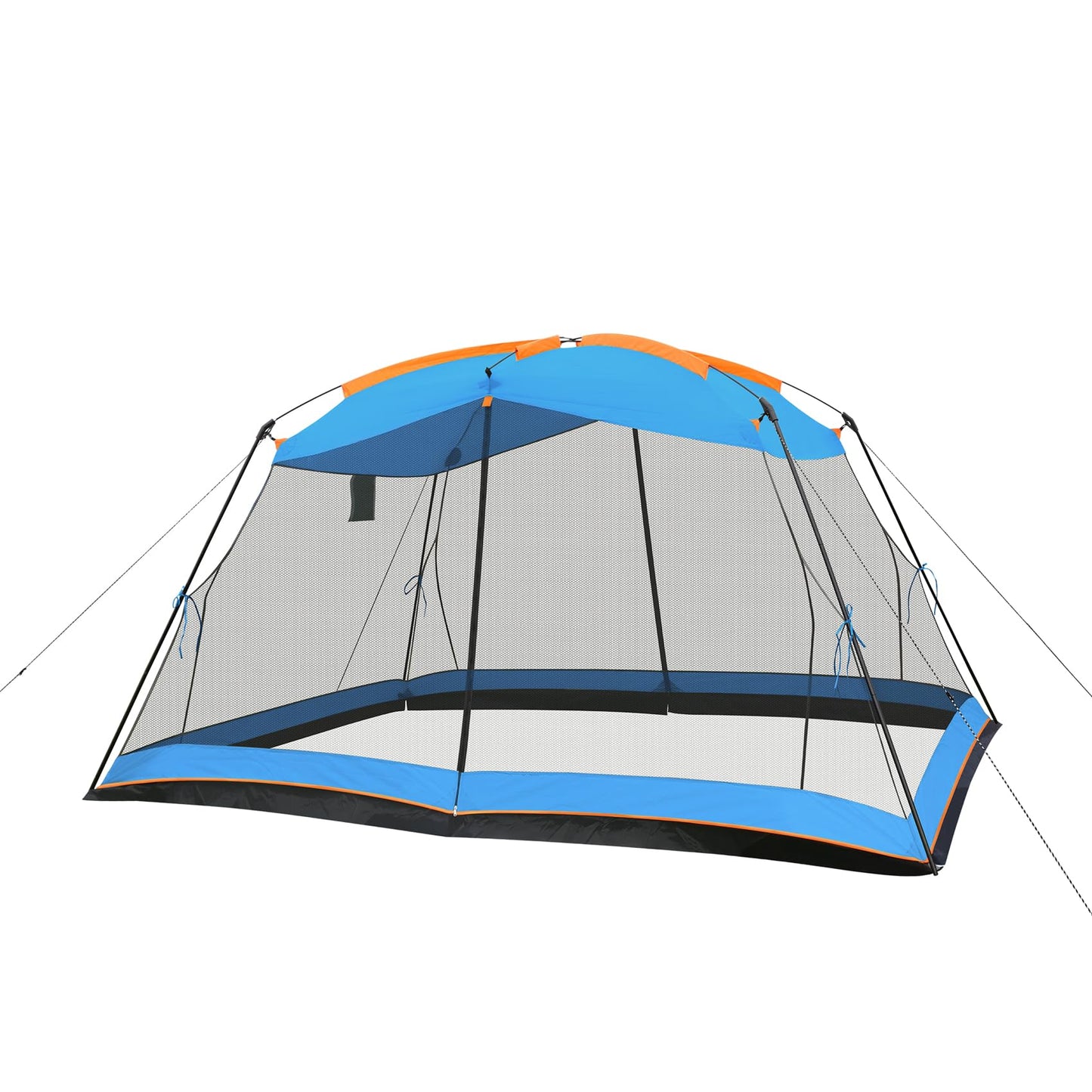 Hyper Venture Screen House 13x9 FT 4 Mesh Walls Canopy Tent Camping Gazebo Shelter for 6-8 People Outdoor Party Activities, Blue