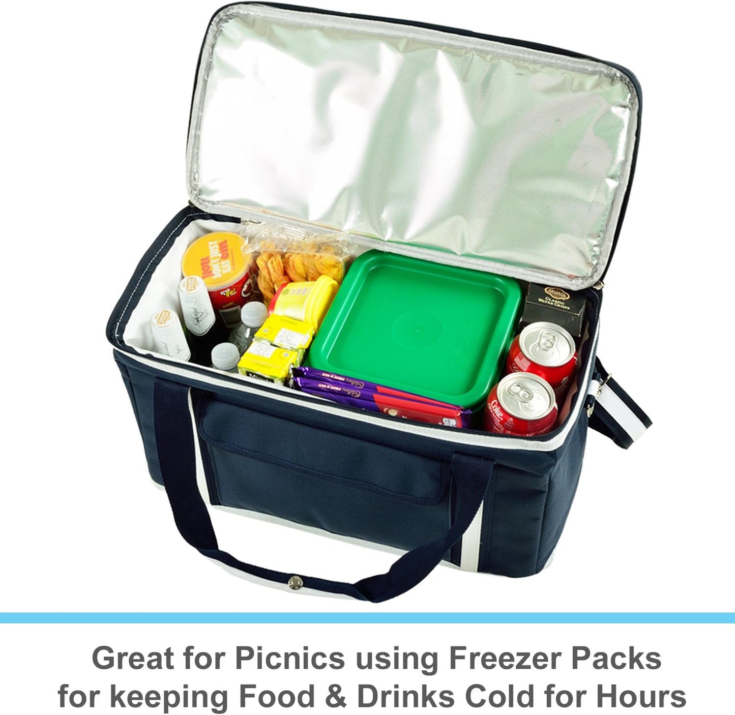 Picnic at Ascot 64 Can Capacity Heavy Duty Collapsible Leakproof Cooler- Designed & Quality Approved in The USA