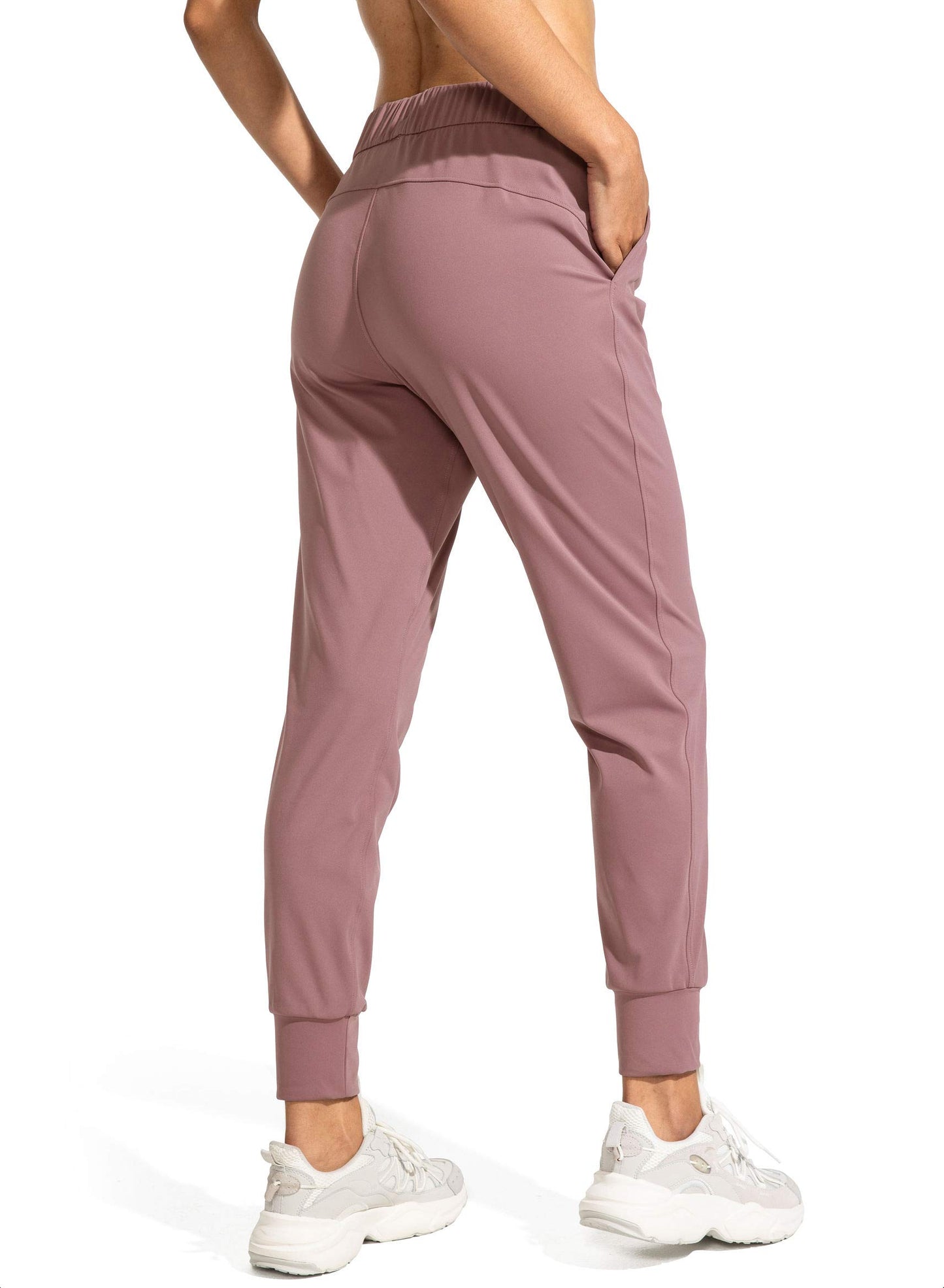 SANTINY Women's Joggers Pants Pockets Drawstring Running Sweatpants for Women Lounge Workout Jogging(Mauve Pink__S)