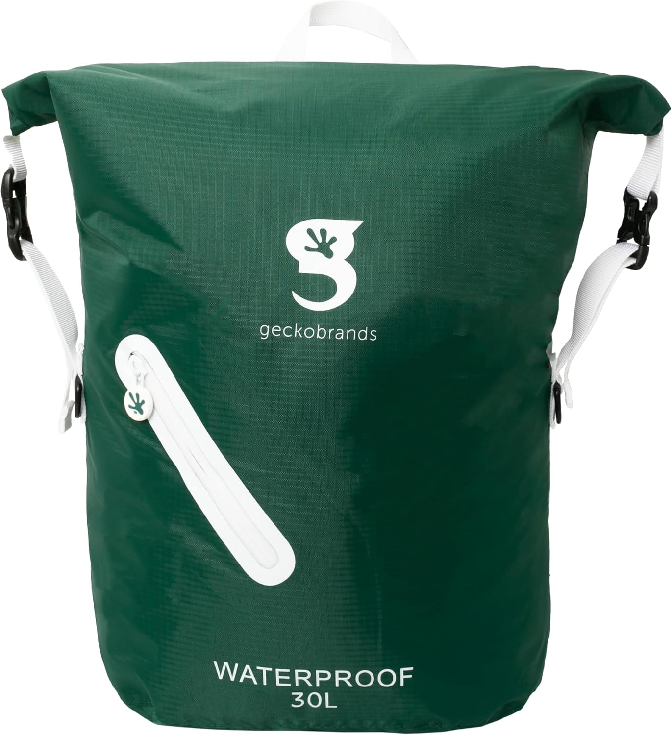 geckobrands Lightweight 30L Waterproof Backpack - Lightweight Watertight Outdoor Bag Hiking Traveling Light Water Activities