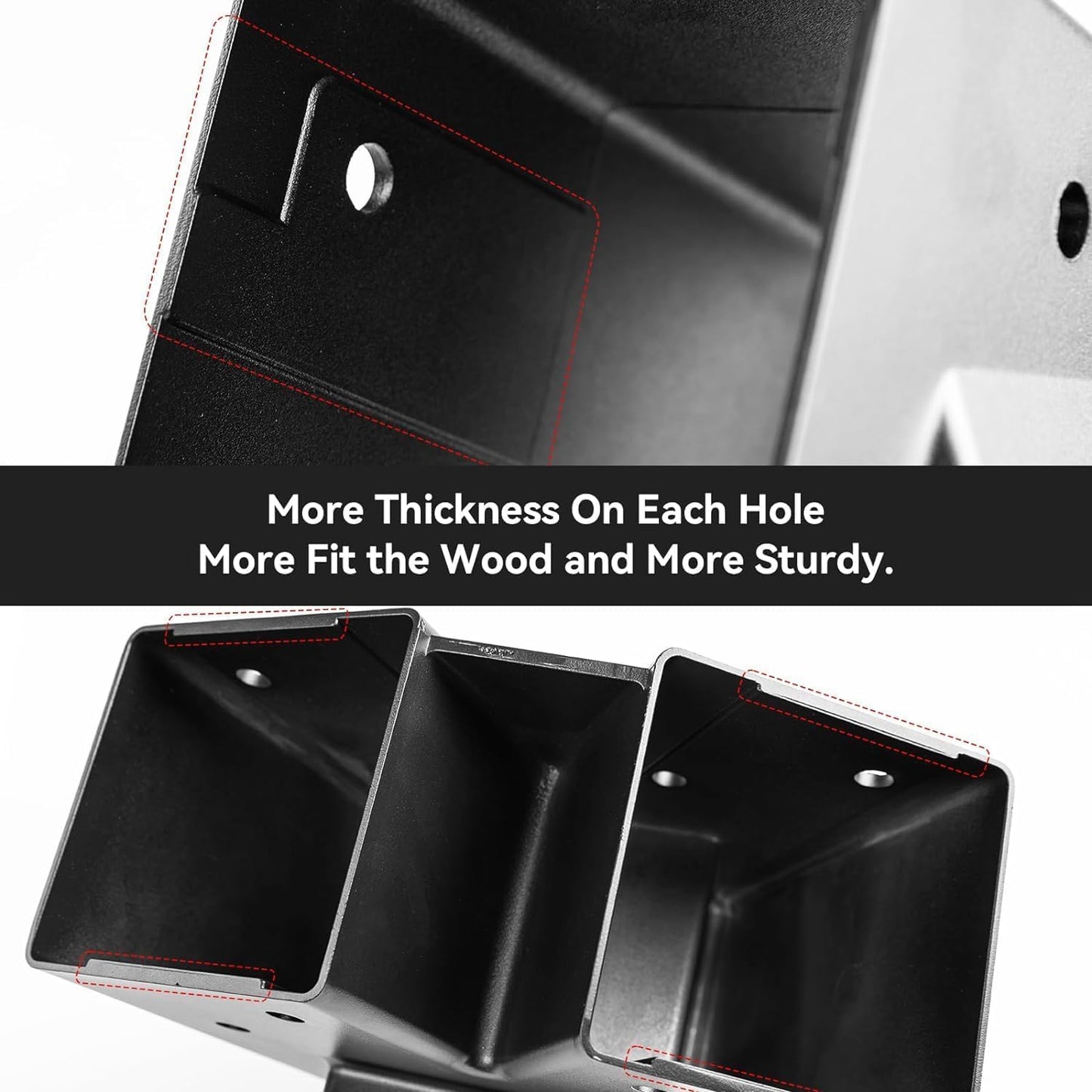 ABUSA Heavy Duty Swing Sets Brackets Including 2 Black A-Frame Swing Set Brackets 2 Swing Seats and 4 Swing Hangers for Playground Equipment Mounting Parts Hardware Included (B007)