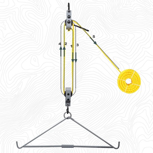 HUNTARMOR Deer Hanger, Elk Deer Hoist Pulley Lift System Rated to 700 Lbs, Gambrel for Skinning with Wear-Resistant Tangle-Free Rope, Deer Hunting Gear for Hanging Deer/Elk/Caribou
