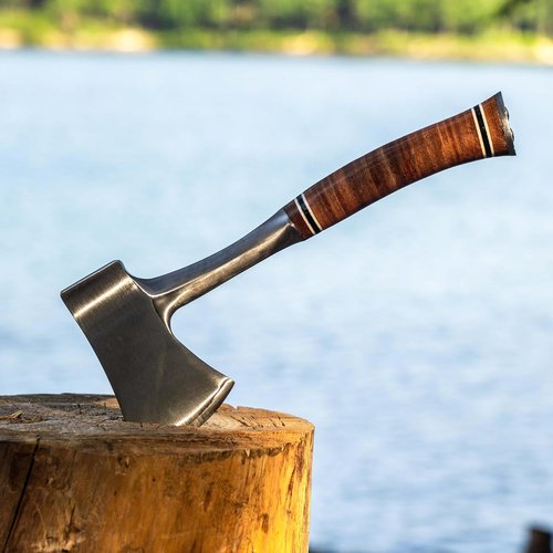 ESTWING Sportsman's Axe - Camping Hatchet with Forged Steel Construction & Genuine Leather Grip