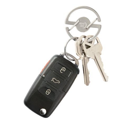 Nite Ize Medallion Key Carabiner, Stainless Steel Key Ring Carabiner With Dual Gates
