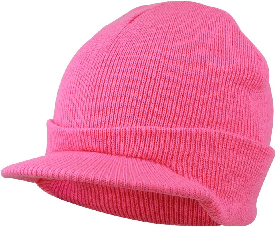 Armycrew Neon Snug Fit Knitted Beanie Visor Cap