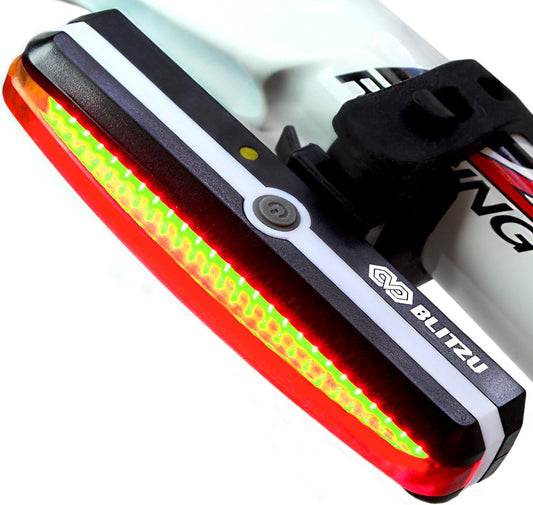 USB Rechargeable BLITZU Cyborg 168H Bike Headlight & 168T Tail Light Set - LED Bicycle Lights for Night Riding Safety