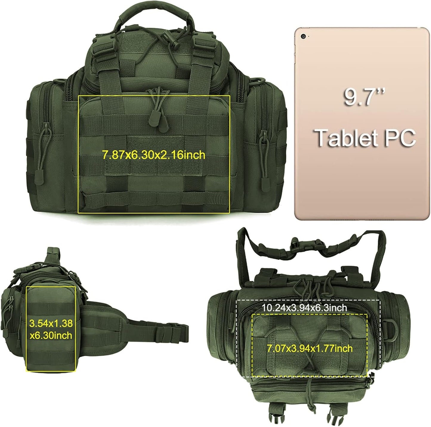 G4Free Sport Outdoor Waist Pack Tactical Sling Bag Hiking Fanny Pack Fishing Tackles