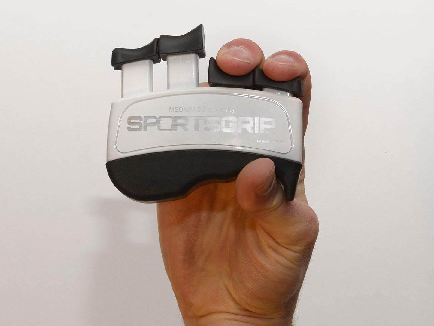 Hand and Finger Exerciser (Medium - 5lbs / 2.3kg) – Best Ergonomic Finger Strengthener to Improve Grip for All Sport Athletes