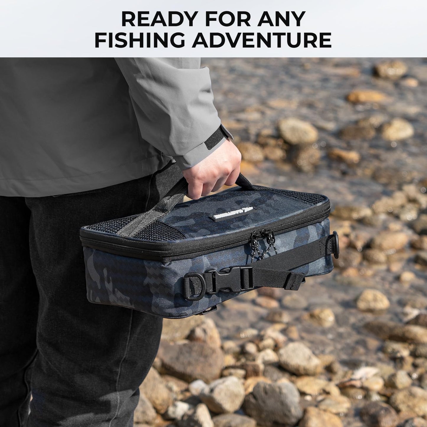 KastKing BaitSpace Insulated Fishing Lunch Bag, Holds Up to 6 Drinks or Lunch, Portable Cooler Bag for Boat, Kayak, Ice Fishing, Pier, Bank, Dock, Keeps Food & Drinks Hot or Cold for Hours
