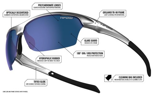 Intense Sport Sunglasses Men & Women Bundle of Clear and AC Red Lens -Ideal For Golf, Pickleball, Running & Tennis
