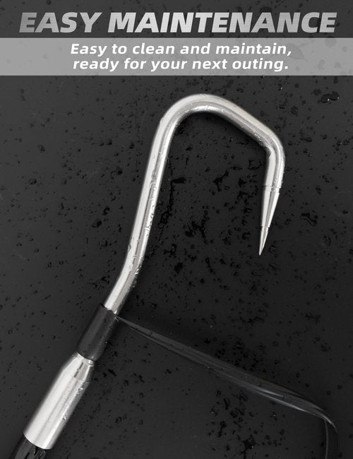 BLUEWING 5ft Heavy Duty Fiberglass Fishing Gaff with Stainless Steel Hook for Tuna Shark Marlin Big Game Saltwater Fish