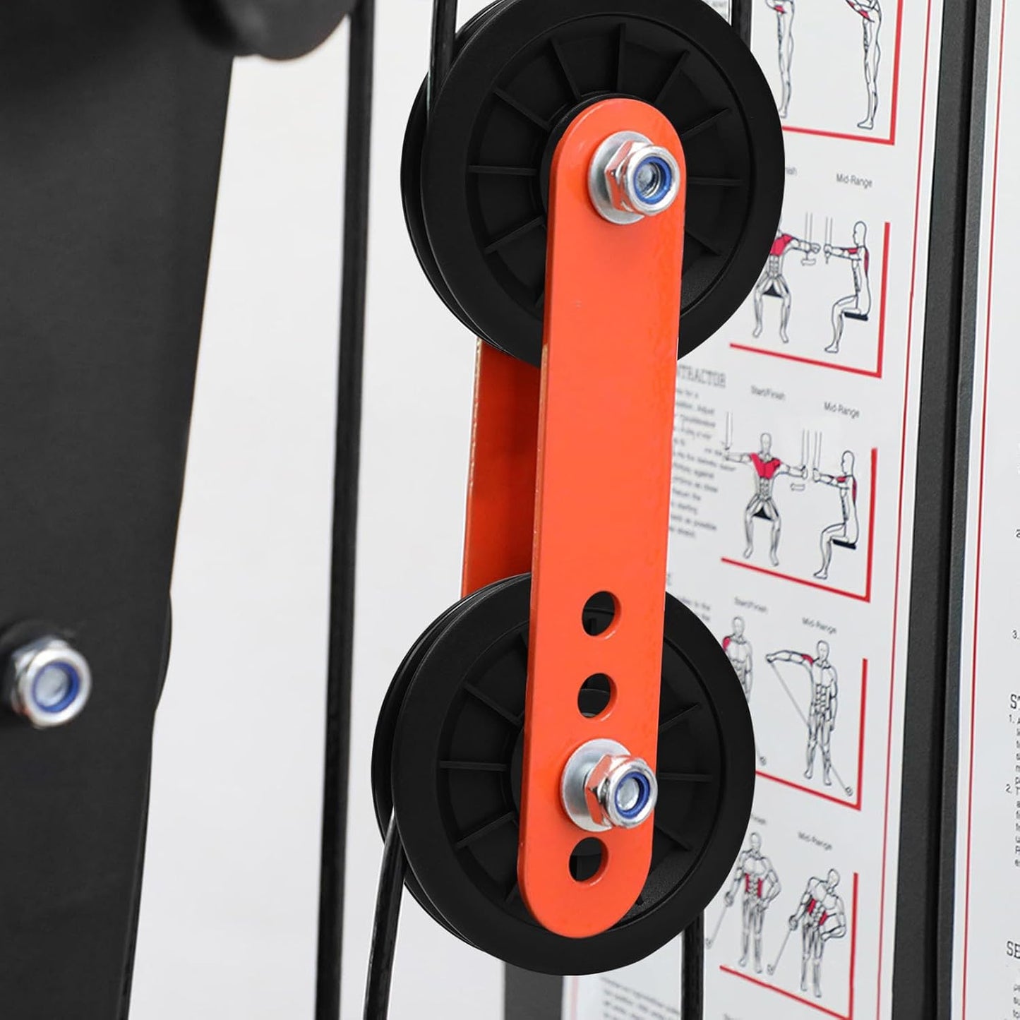 90mm(3.54inch) Universal Bearing Pulley Wheel for Cable Machine Gym Equipment Part Garage Door (2 PCS)