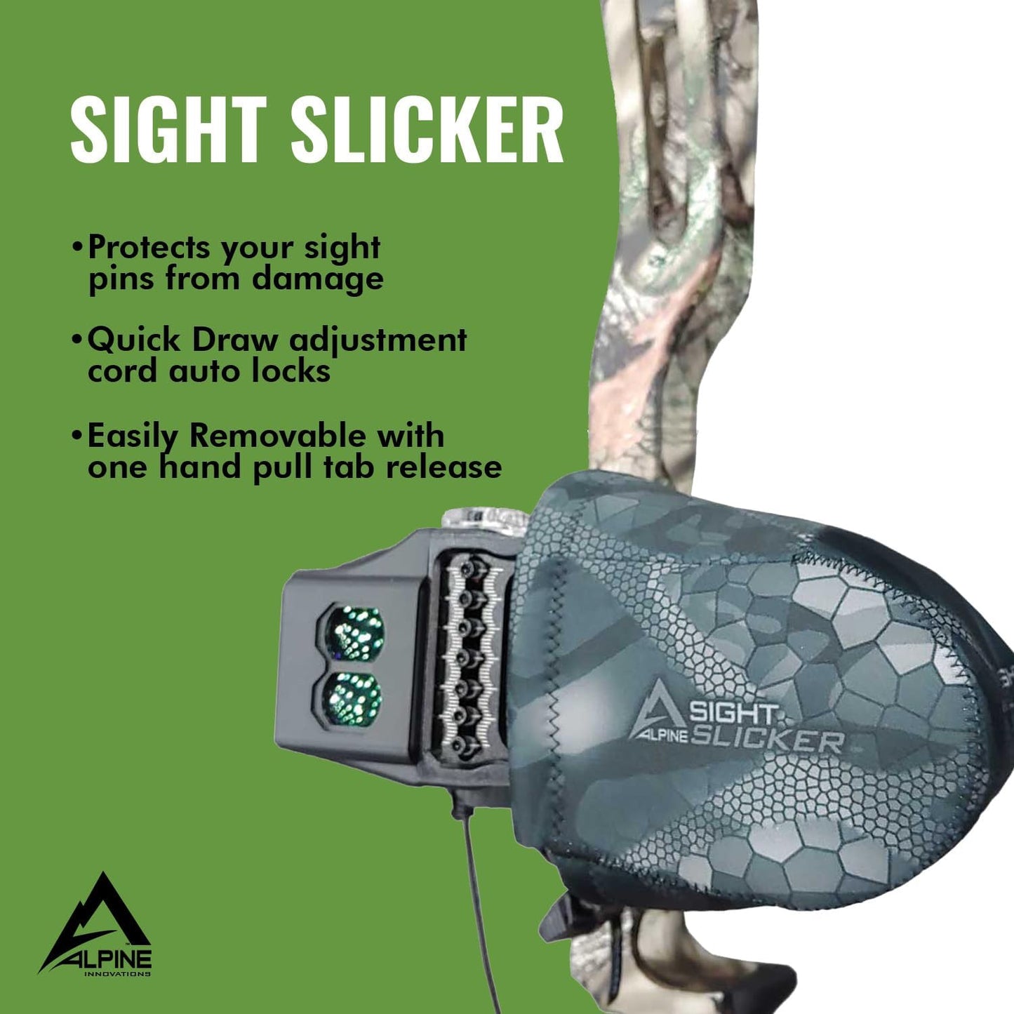 Sight Slicker - Protect Your Bow Sight with The Sight Slicker. Easy to Put on and Remove. Perfect for Archery Hunts.