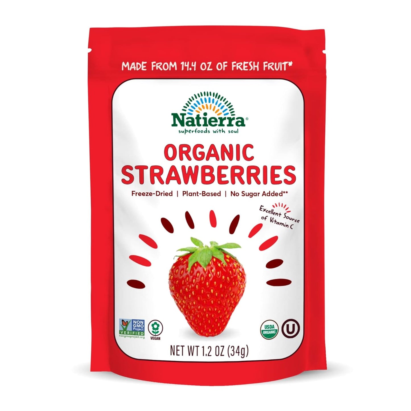Natierra Nature's Organic Freeze-Dried Bananas | Gluten Free & Vegan | 2.5 Ounce (Pack of 3)