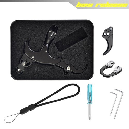 Nswern Bow Release Thumb Archery 3/4 Finger Release-Bow Trigger 360° Rotatable Thumb Release for Compound Bow