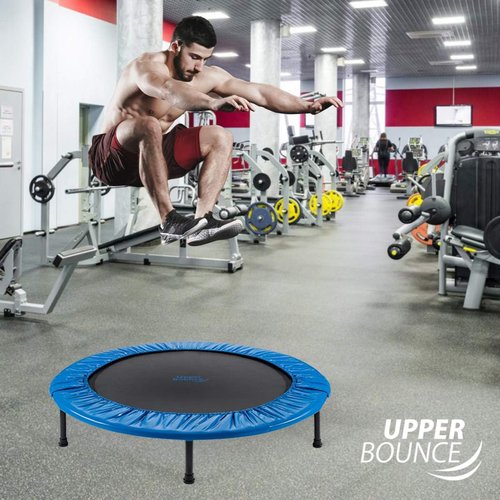 Machrus Upper Bounce Mini Trampoline for Adults – Rebounder Exercise & Fitness Trampolines for Kids – Small Durable Rebounder with Jumping Mat, Portable & Foldable Workout Trampoline.