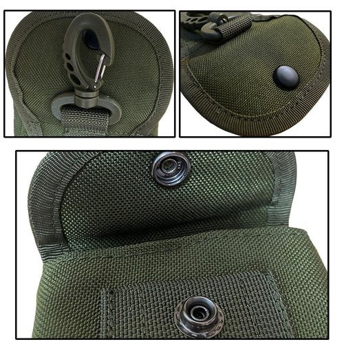 Tactical Key Pouch - Military EDC Pocket Pouch as Keychain Coin Purse Battery Cigarette Case Mini Tool Organizer ID Card Holder Waist Case Earphone Pack (Black-1pc)