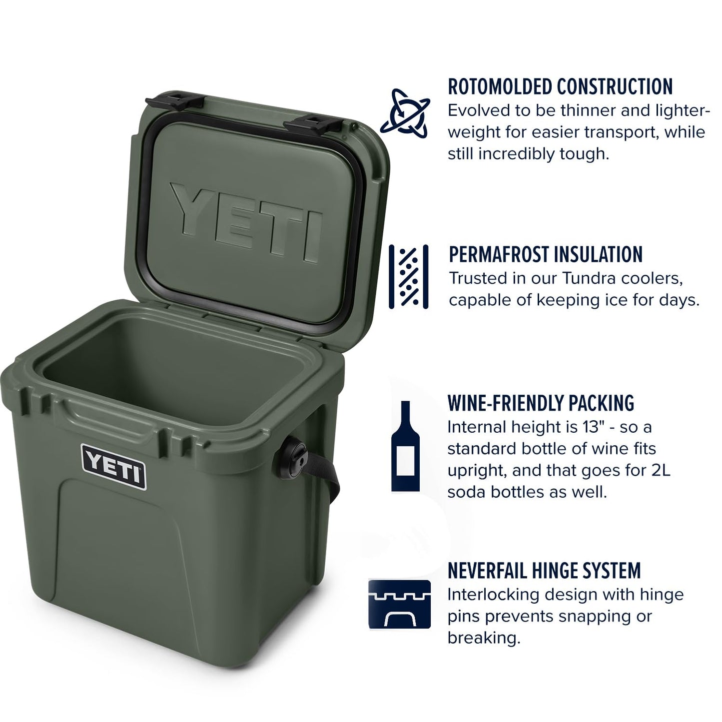 YETI Roadie 24 Cooler, Camp Green