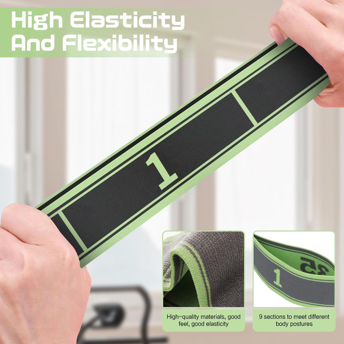 Stretch Band Strap Number Elastic Stretching Strap Exercise Bands Yoga Equipment for Exercise Fitness Workout Physical Therapy