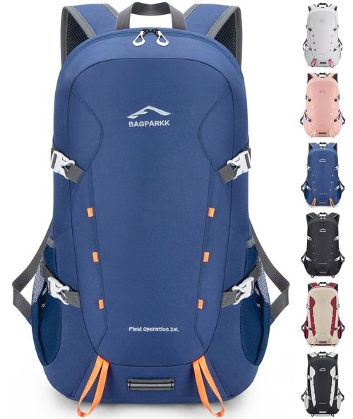 BAGPARKK Hiking Backpack,Large 35L Travel Backpacks for Men Women,Water Resistant Ultra Lightweight Foldable Packable Camping Daypack for Outdoor Sports