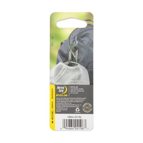 Nite Ize S-Biner Aluminum Dual Carabiner - Durable Dual Carabiner with Wire Gate Closure - Carabiner for Organizing Keys & Gear Attachments - Size 4, Blue (4 Pack)