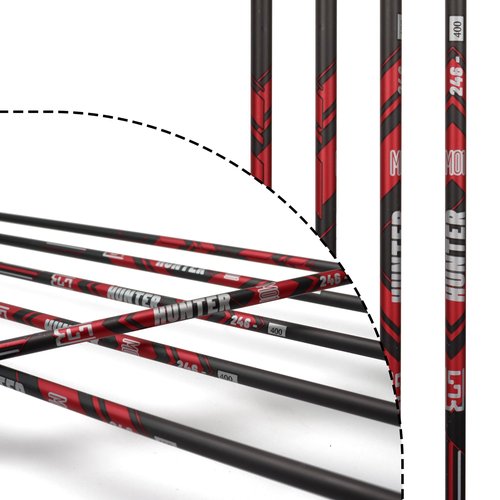 Carbon Arrows 400 Spine Shaft with Helical Real Feathers and Removable Tips for Archery Hunting Target Shooting Pack of 6