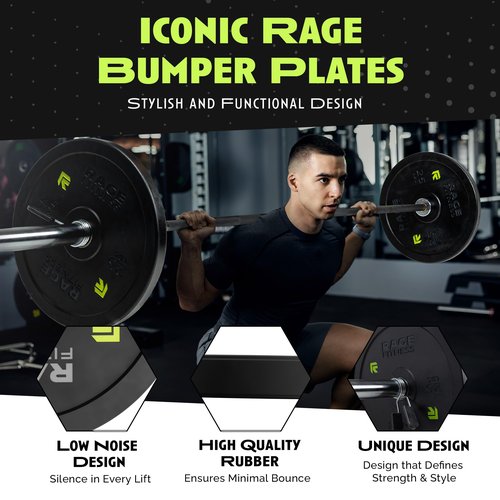 Olympic Bumper Plates, Rubber Formula With Steel Insert (10lb, 15lb, 25lb, 35lb, 45lb - SOLD INDIVIDUALLY), Olympic Weight Plates for Strength Training, Bench Press, Squats, Powerlifting
