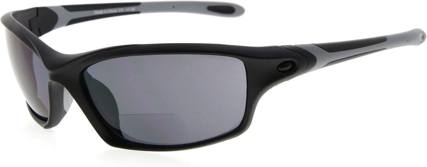 Eyekepper TR90 Frame Bifocal Sports Sunglasses Baseball Running Fishing Driving Golf Softball Hiking Sunshine Readers