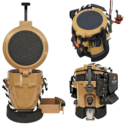 Animus Cooler- Work, Fishing, Hunting & Recreation-Durable Bucket Coolers with Organization. Food-Water-Gear Storage