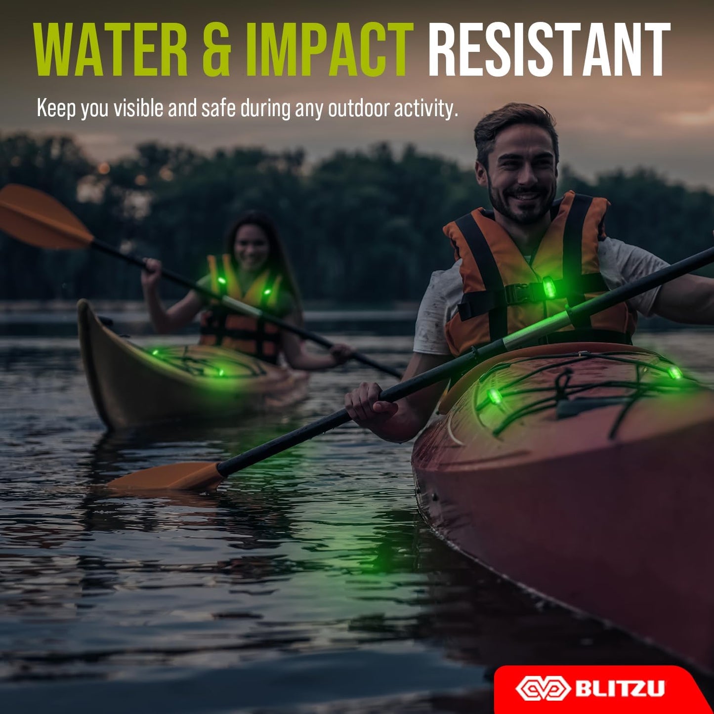 4 Pack LED Safety Light, Clip on Reflective Gear Lights for Walking at Night, Running, Jogging, High Visibility Strobe Light Accessories for Runners, Kids, Hiking, Kayak, Cycling, Camping, Boat