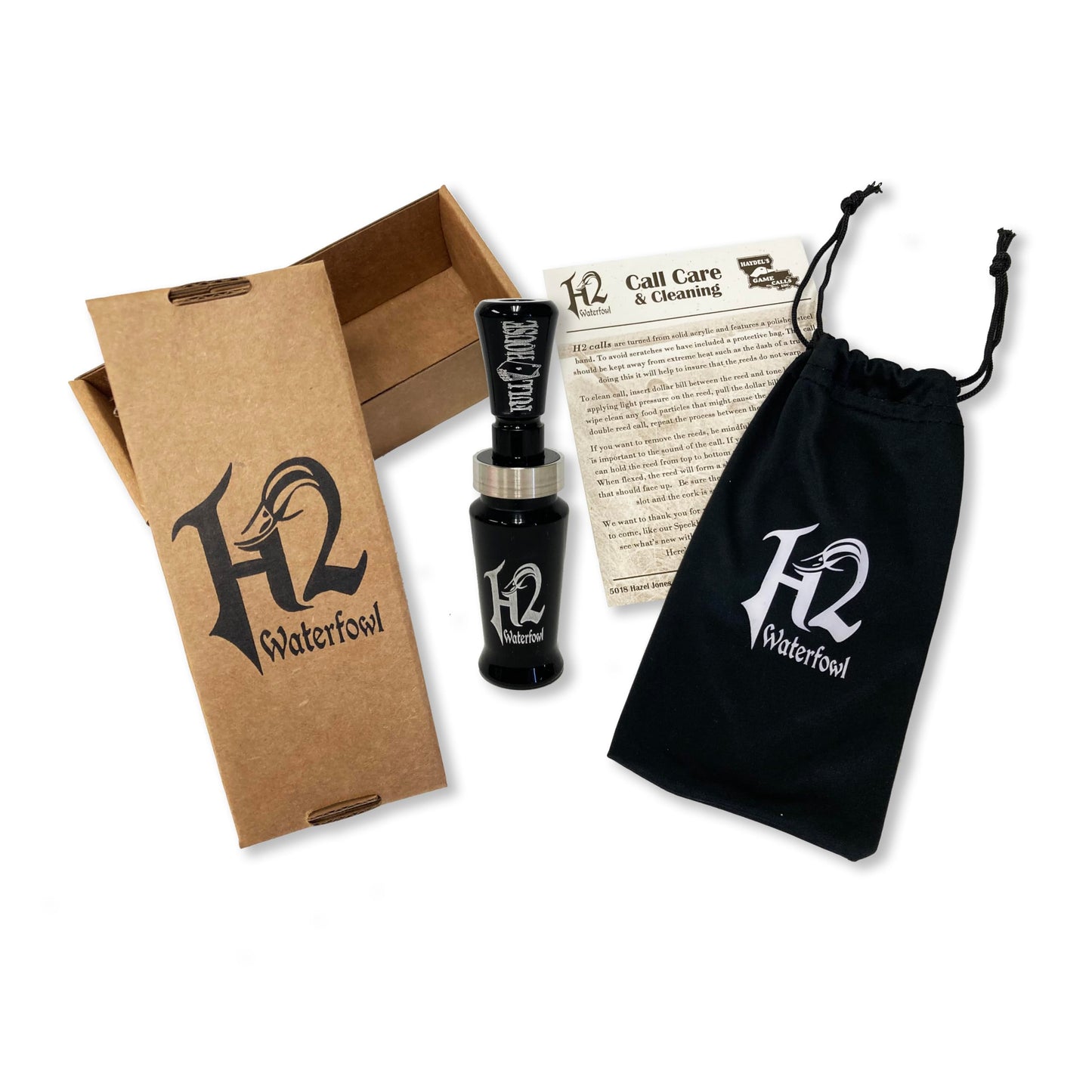 Haydel's Game Calls Inc. H2FH - Full House Duck Call Acrylic Mallard Duck Call (Single Reed, Black)