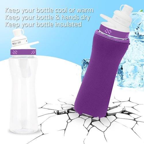UWSTE 2Pcs Sleeve Compatible with 32oz Cirkul Water Bottle, Neoprene Insulated Water Bottle Cover for Retaining Temperature (Purple)