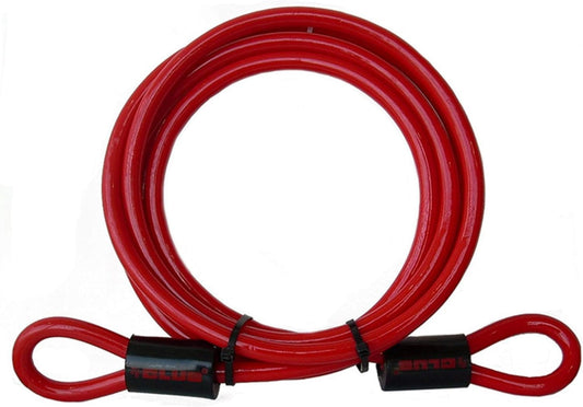 Winner International The Club UTL904 Woven Steel Security Cable Lock with Braided Core, Red