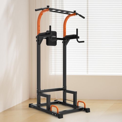 leikefitness Multifunction Power Tower Exercise Equipment,Pull Up Dip Station,Height Adjustable for Home Gym Strength Training Fitness Equipment,Dip Stands,Pull Up Bars,Push Up Bars,VKR (Black)