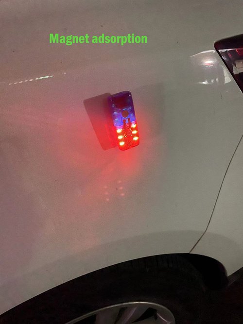 Police Personal Safety Warning Signal Clip Shoulder Light with Electronic Whistle Flashlight magnet For Outdoor Rescue,Traffic Guidance,Police patrols,Cycling,Night run,Costume Role Playing (Red/Blue)
