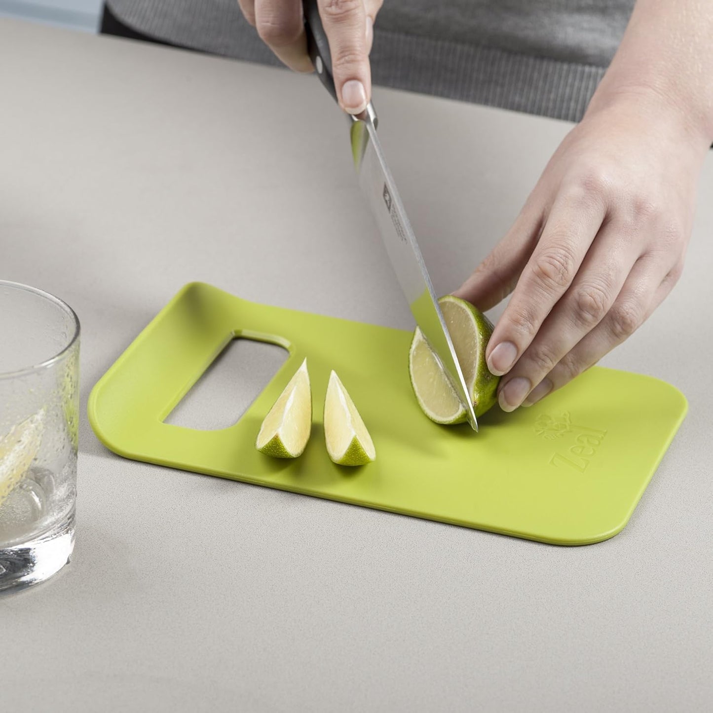 Zeal Red Cutting Board - 22x15 cm Straight to Pan Chopping Board for Easy Food Prep