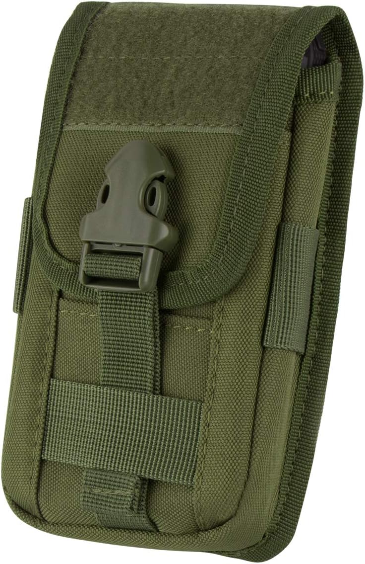 IronSeals Tactical Phone Holster Pouch, Tactical Smartphone Pouches Cellphone Case Molle Gadget Bag Molle Attachment Belt Holder Waist Bag for 4.7"-6.9" with US Flag Patch for iPhone 16 Pro/15 Pro