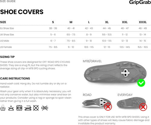 GripGrab Arctic X Waterproof Deep Winter Gravel MTB Cycling Shoe Covers Cold Weather Offroad Fleece Lined Biking Overshoes