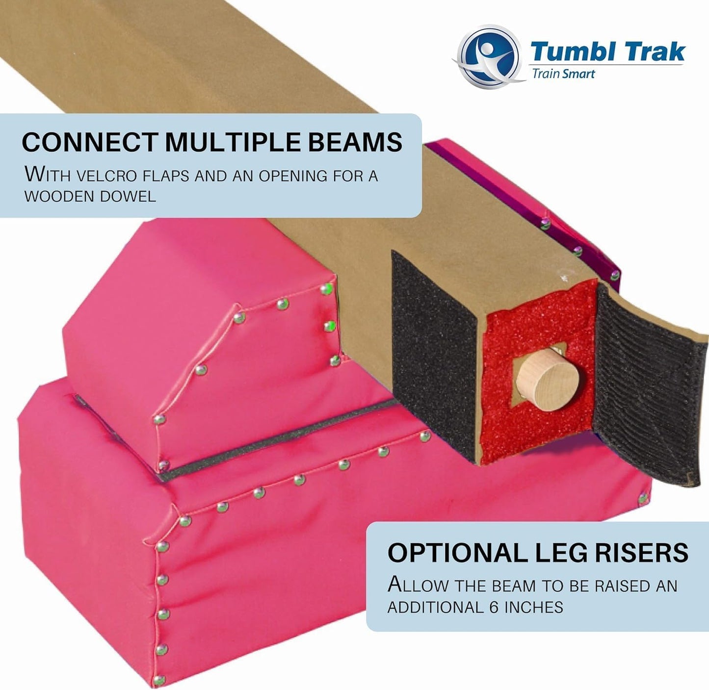 Tumbl Trak Brianna Balance Beam, Suede