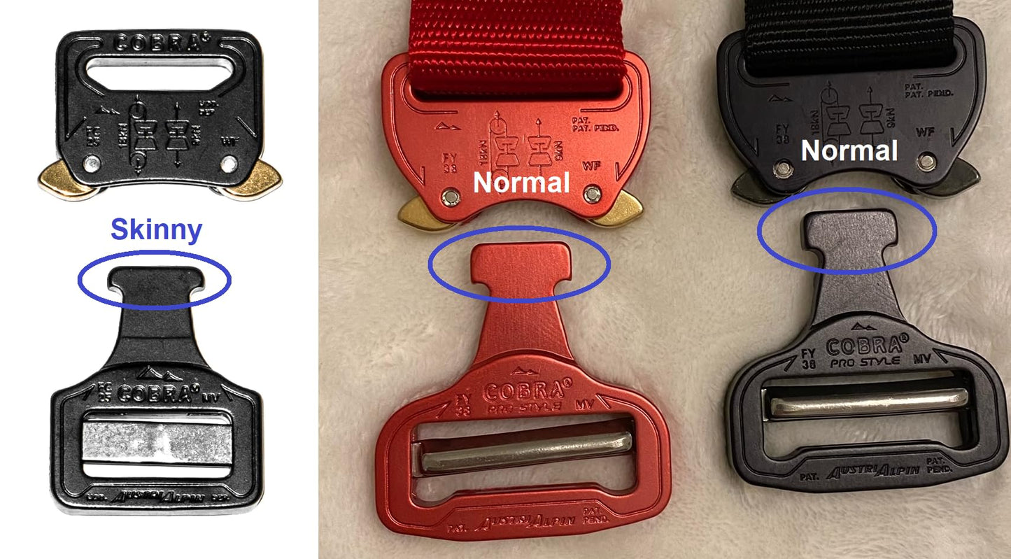 Hammy3DPrints Cobra Buckle Belt Wall Mount Gear Holder Storage Rack Tactical D Ring (Normal, Black)