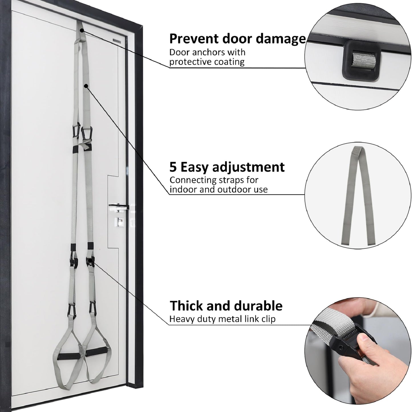 Home Training Kit, Trainer Bands for Home Gym, Travel, and Outdoors, Exercise Straps for Home Gym