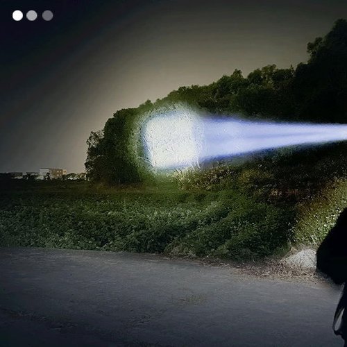 GOPLANT Mini 300 Lumens Flashlight, Small Rechargeable LED Strobing Light Super Bright, Rotate Zoom Mode, Adjustable Light 5 Modes, Outdoor Flashlight (#2)