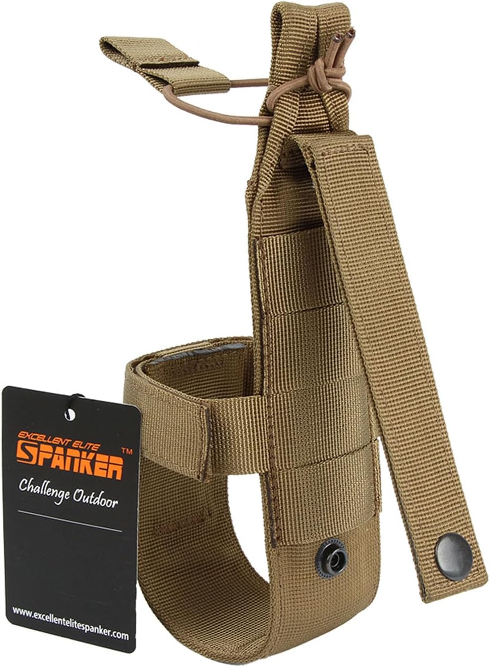 EXCELLENT ELITE SPANKER Tactical Military Portable Belt Bottle Holder Pouch Molle Adjust EDC Water Bottle Carrier for Hunting Walking Running Traveling