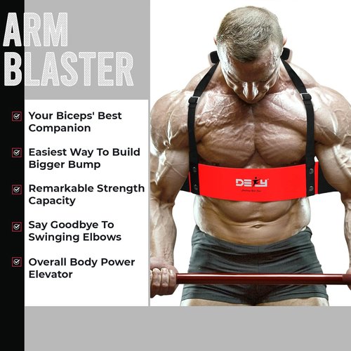 DEFY Arm Blaster for Biceps and Triceps Adjustable Curl Support with Durable 7mm Aluminum Plate and Neck Pad for Strength Training Bodybuilding Isolator Curl Machine