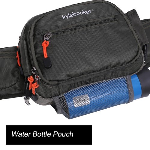 Kylebooker Fly Fishing Chest Pack Tackle Storage Hip Bag River Fishing Waist Pouch (Army Green)